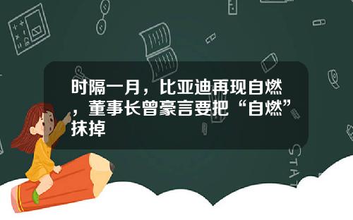 时隔一月，比亚迪再现自燃，董事长曾豪言要把“自燃”抹掉