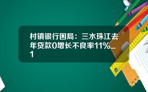 村镇银行困局：三水珠江去年贷款0增长不良率11%_1