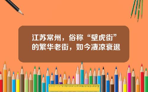 江苏常州，俗称“壁虎街”的繁华老街，如今凄凉衰退