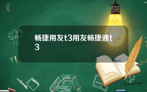 畅捷用友t3用友畅捷通t3