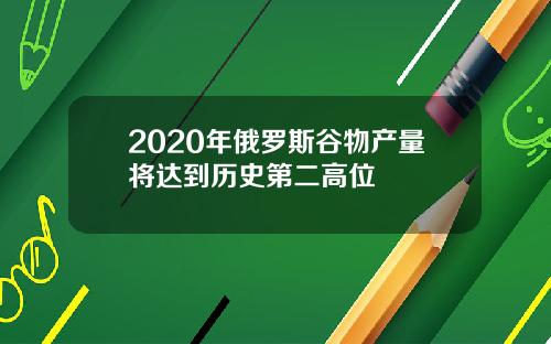 2020年俄罗斯谷物产量将达到历史第二高位
