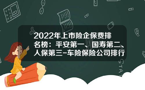 2022年上市险企保费排名榜：平安第一、国寿第二、人保第三-车险保险公司排行【新闻】