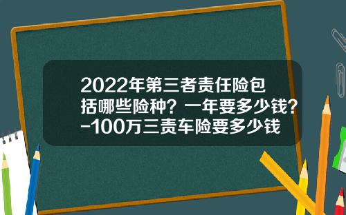 2022年第三者责任险包括哪些险种？一年要多少钱？-100万三责车险要多少钱