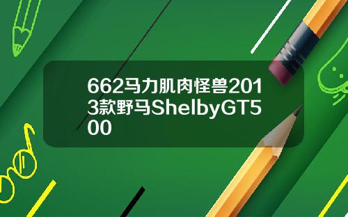 662马力肌肉怪兽2013款野马ShelbyGT500