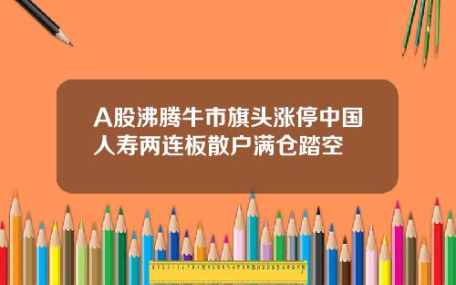 A股沸腾牛市旗头涨停中国人寿两连板散户满仓踏空