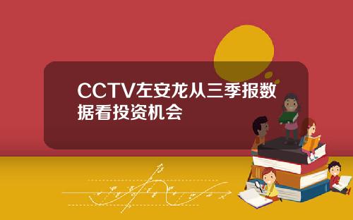 CCTV左安龙从三季报数据看投资机会