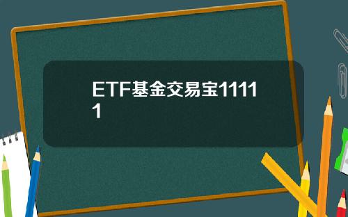 ETF基金交易宝11111