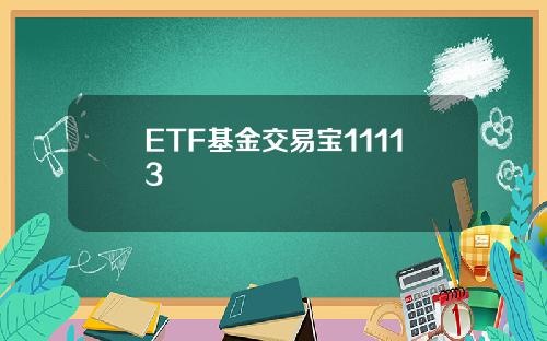 ETF基金交易宝11113
