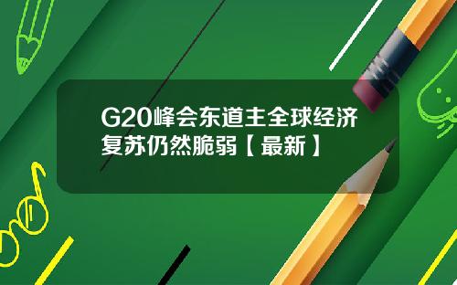 G20峰会东道主全球经济复苏仍然脆弱【最新】