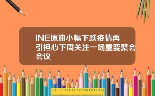 INE原油小幅下跌疫情再引担心下周关注一场重要聚会会议