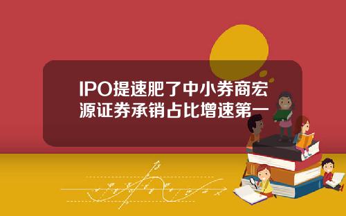 IPO提速肥了中小券商宏源证券承销占比增速第一