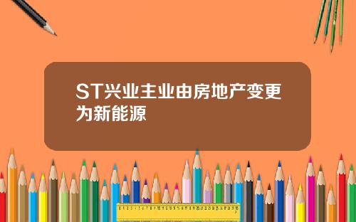 ST兴业主业由房地产变更为新能源