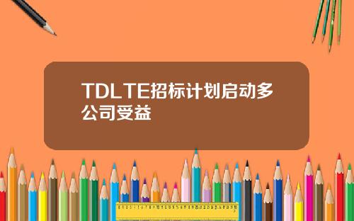 TDLTE招标计划启动多公司受益