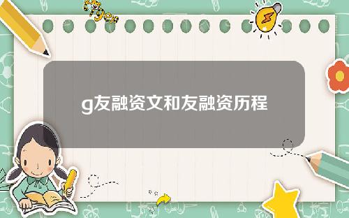 g友融资文和友融资历程