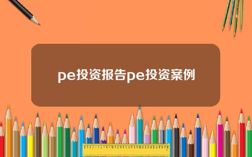 pe投资报告pe投资案例