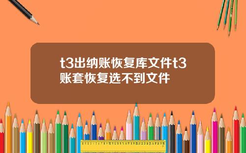 t3出纳账恢复库文件t3账套恢复选不到文件