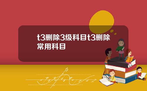 t3删除3级科目t3删除常用科目