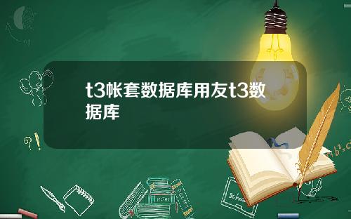 t3帐套数据库用友t3数据库
