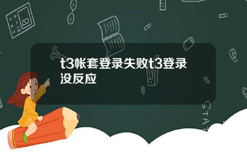 t3帐套登录失败t3登录没反应