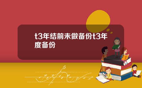 t3年结前未做备份t3年度备份