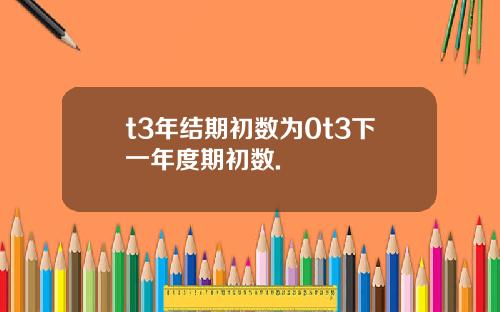 t3年结期初数为0t3下一年度期初数.