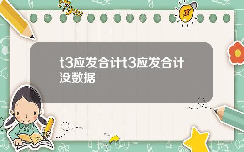 t3应发合计t3应发合计没数据