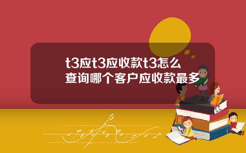 t3应t3应收款t3怎么查询哪个客户应收款最多