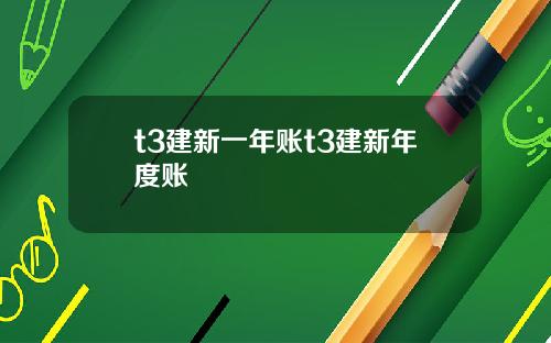 t3建新一年账t3建新年度账