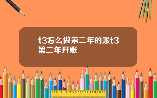 t3怎么做第二年的账t3第二年开账