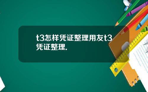 t3怎样凭证整理用友t3凭证整理.