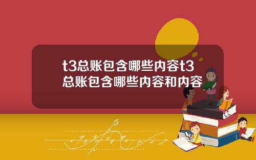 t3总账包含哪些内容t3总账包含哪些内容和内容
