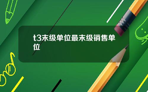 t3末级单位最末级销售单位