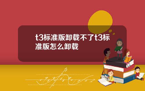 t3标准版卸载不了t3标准版怎么卸载
