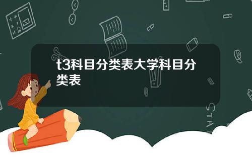 t3科目分类表大学科目分类表