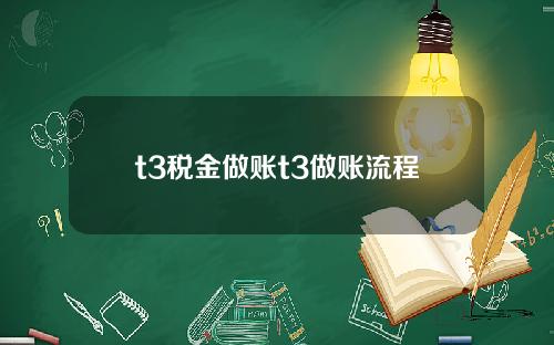t3税金做账t3做账流程