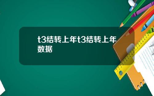 t3结转上年t3结转上年数据