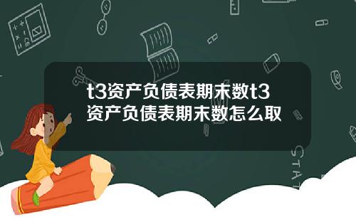 t3资产负债表期末数t3资产负债表期末数怎么取