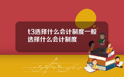 t3选择什么会计制度一般选择什么会计制度