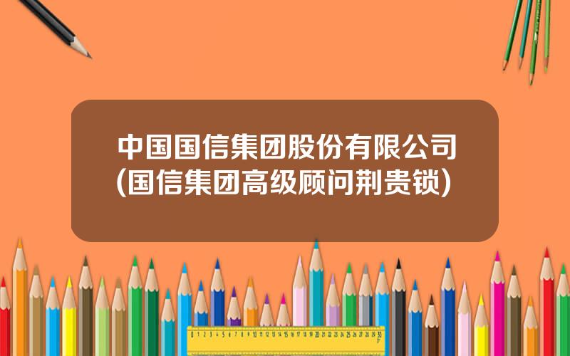 中国国信集团股份有限公司(国信集团高级顾问荆贵锁)