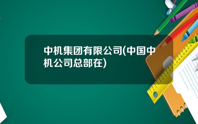 中机集团有限公司(中国中机公司总部在)