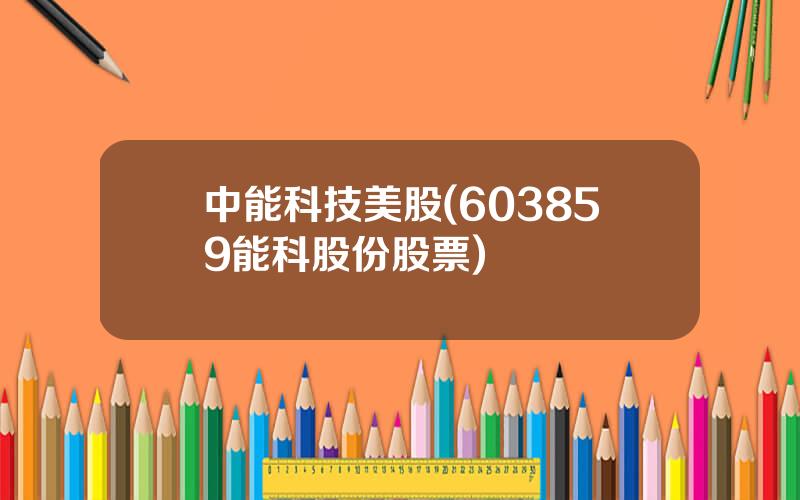 中能科技美股(603859能科股份股票)