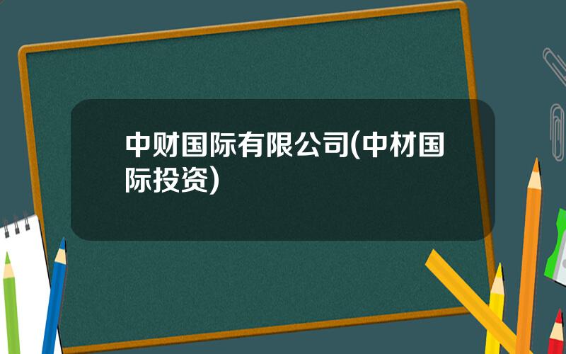 中财国际有限公司(中材国际投资)