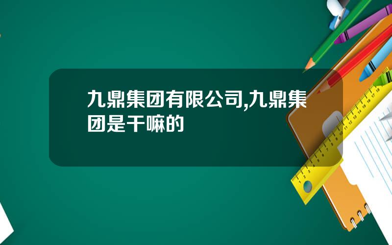 九鼎集团有限公司,九鼎集团是干嘛的