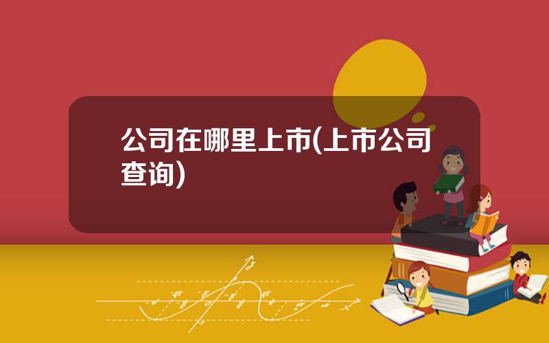 公司在哪里上市(上市公司查询)