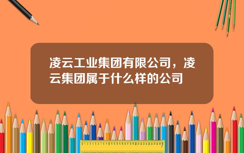 凌云工业集团有限公司，凌云集团属于什么样的公司