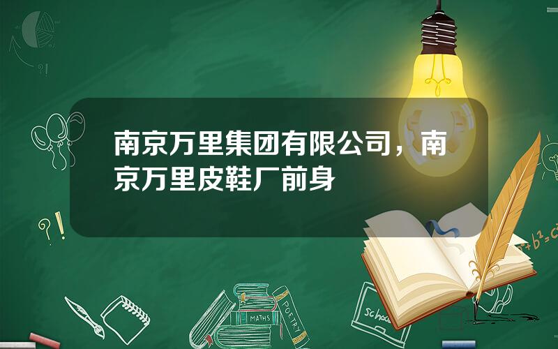 南京万里集团有限公司，南京万里皮鞋厂前身