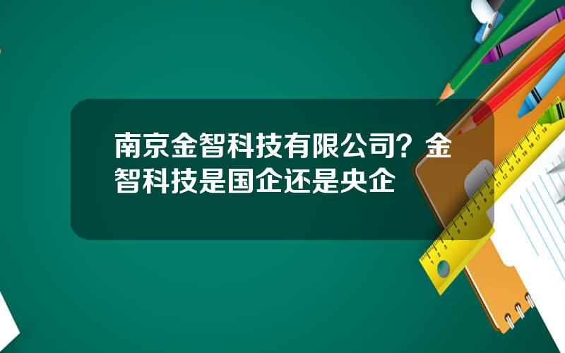 南京金智科技有限公司？金智科技是国企还是央企