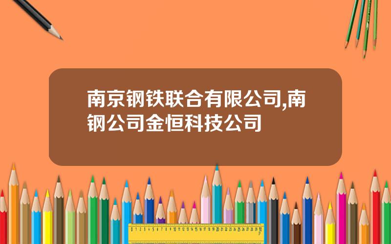 南京钢铁联合有限公司,南钢公司金恒科技公司