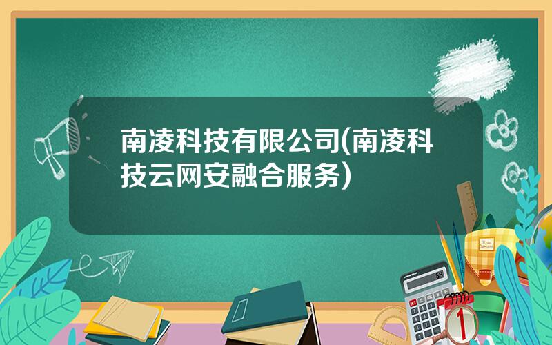 南凌科技有限公司(南凌科技云网安融合服务)
