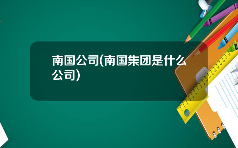 南国公司(南国集团是什么公司)